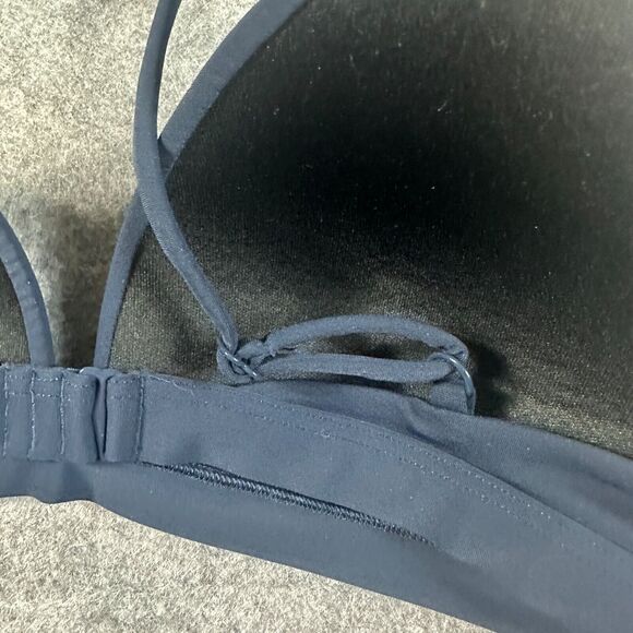 Lululemon Waterside Swim Top TRNV True Navy Blue Triangle Bikini Size 4 C - Picture 5 of 9